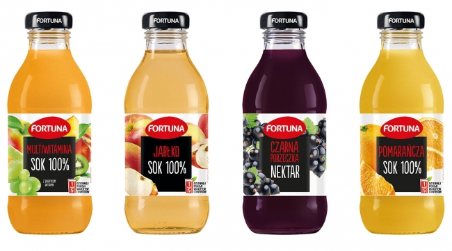 Nowość w ofercie Fortuny:  ulubione soki w poręcznych butelkach