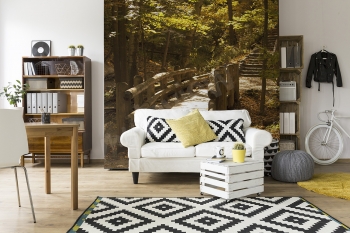 Fototapety do salonu: trendy na rok 2017