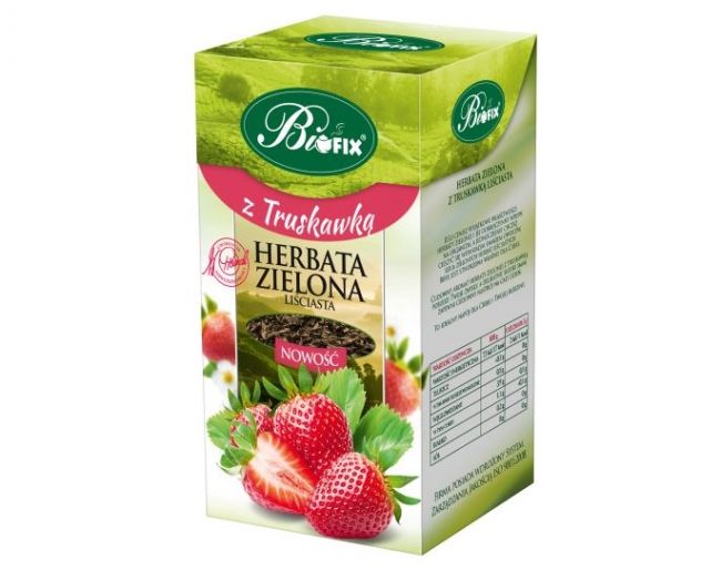 Wspomnienie lata - BiFIX zielone herbaty liściaste z truskawką